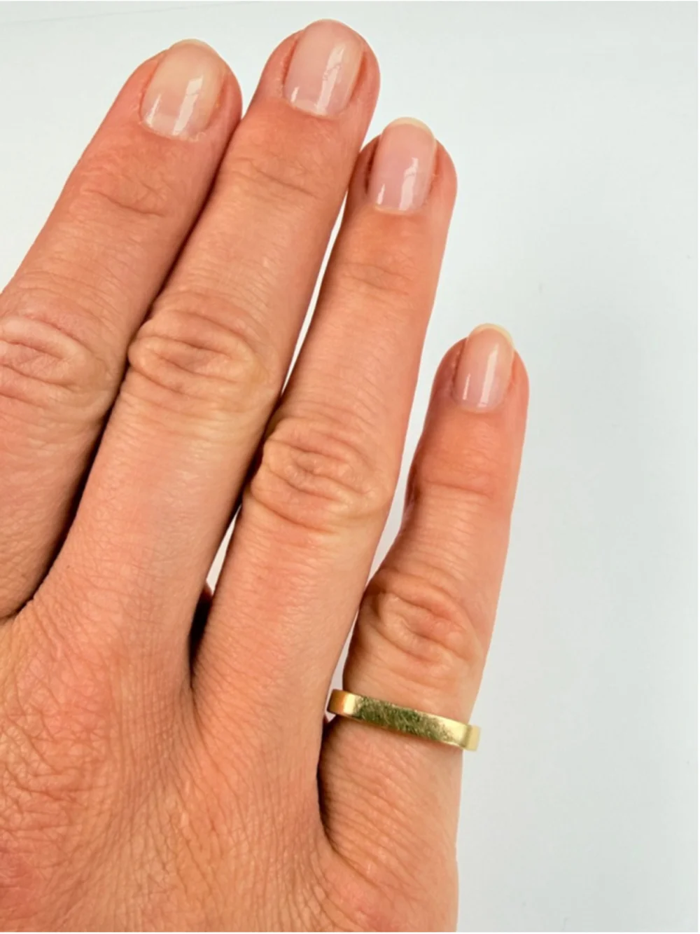 14K Solid Gold Designer NOVA Modern Geometric Square Band Stacking Ring - Picture 4 of 7